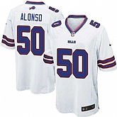 Nike Men & Women & Youth Bills #50 Alonso White Team Color Game Jersey,baseball caps,new era cap wholesale,wholesale hats